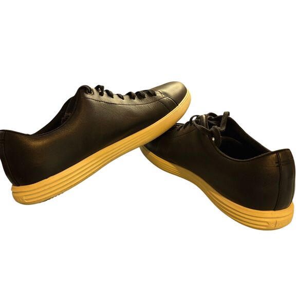 Cole Haan Men\'s Shoes Sz 10 Grand Crosscourt II Black Leather Lace-Up